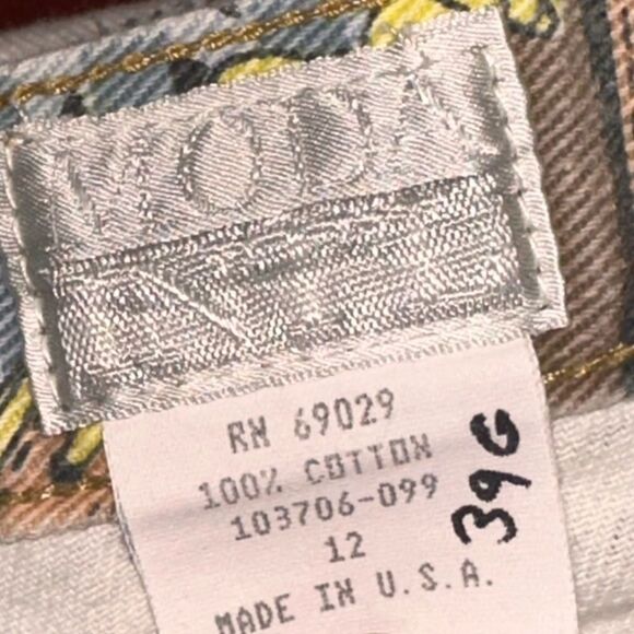 Moda Int’l graphics map denim jeans high waisted sz 12 - Picture 3 of 10